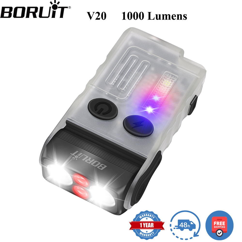 Led Headlight Bulbs - BORUiT V20 Fluorescence Buzzer EDC LED
