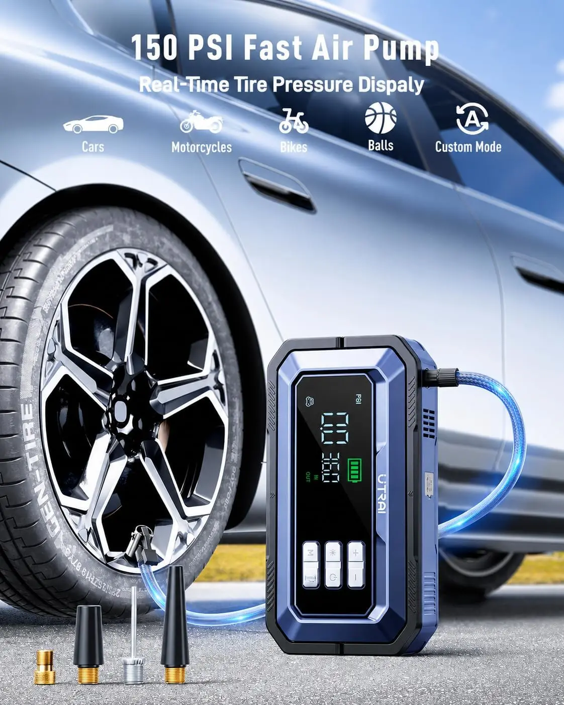 Jump Starter with Air Compress - Portable Jump Starter recension och pris