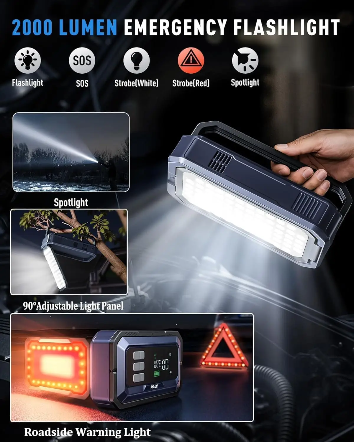 Jump Starter with Air Compress - Portable Jump Starter recension och pris