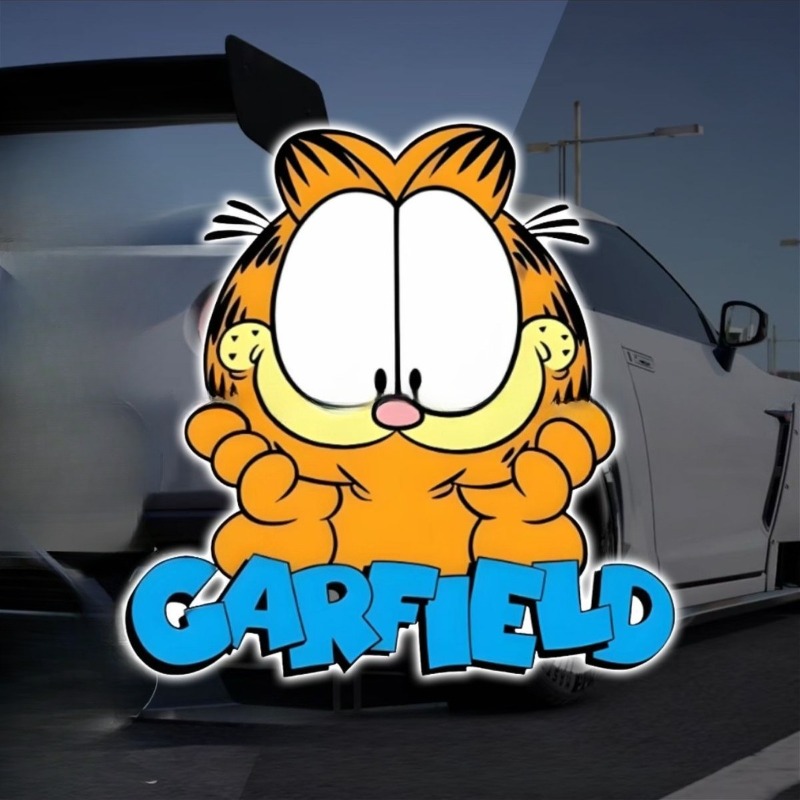 Creative cartoon cute Garfield - Car Accessories Sticker recension och pris