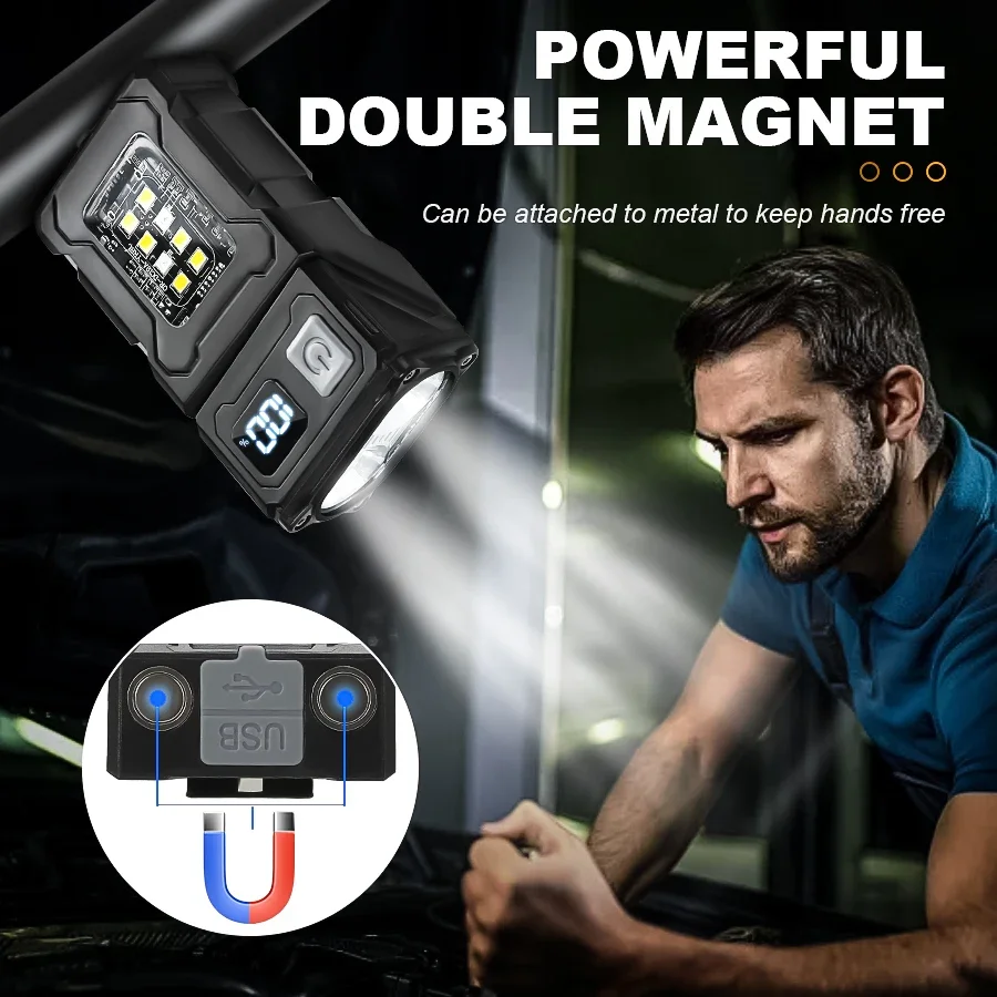 Mini Portable LED COB Flashlig - Led Headlight Bulbs recension och pris