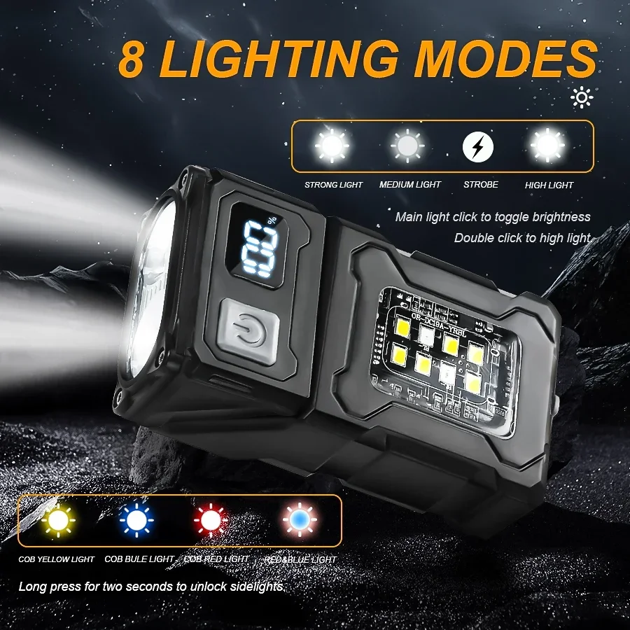 Mini Portable LED COB Flashlig - Led Headlight Bulbs recension och pris