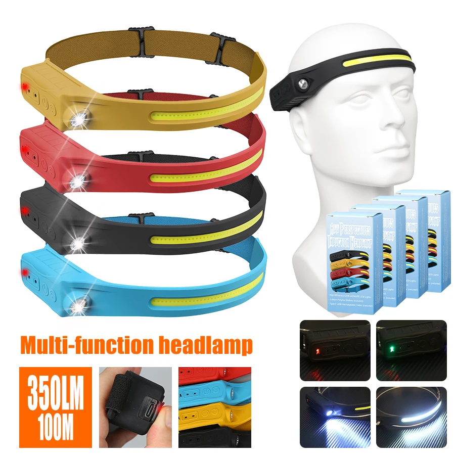 Rechargeable Headlamp 350 Lume - Led Headlight Bulbs recension och pris