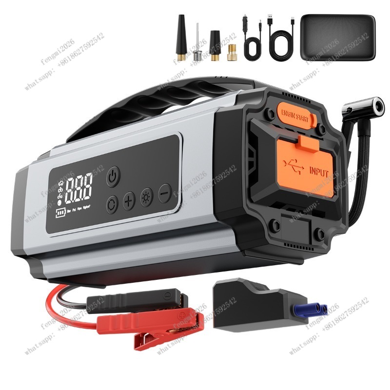 Portable Car Tire Inflator Pum - Portable Jump Starter recension och pris