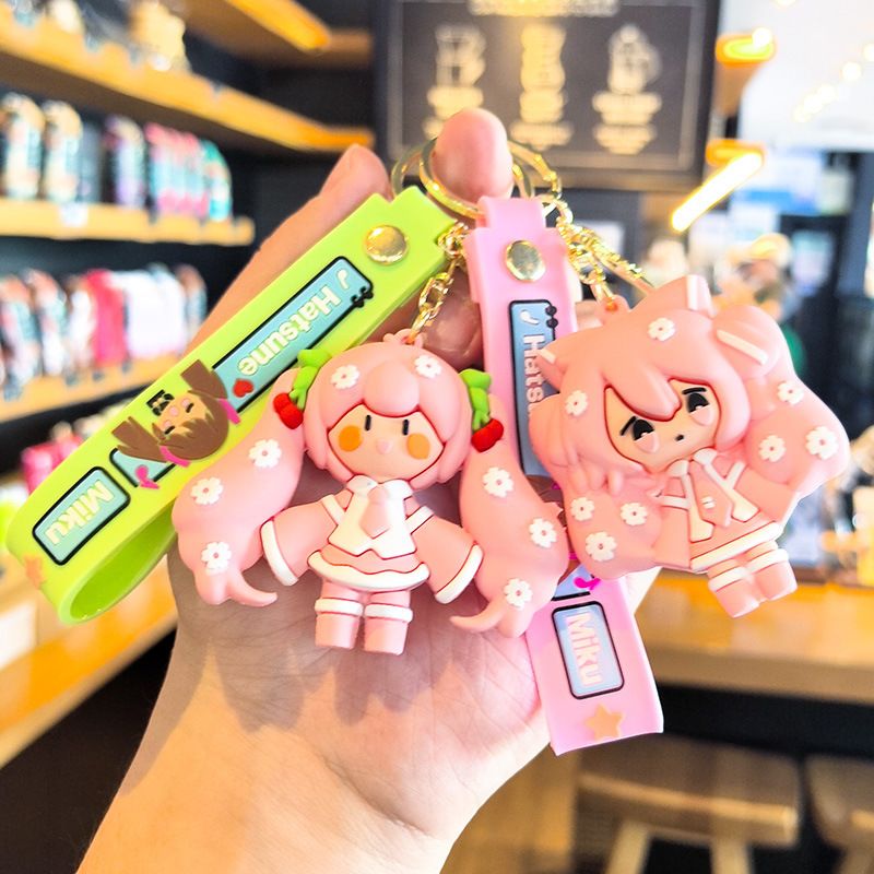 Hatsune Miku Keychain Cartoon  - Car Accessories Cute recension och pris