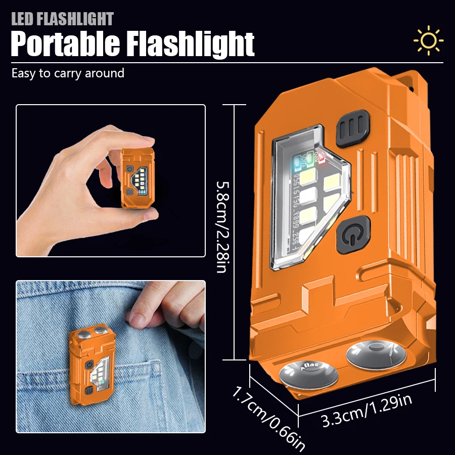 Mini Keychain EDC Flashlight R - Led Headlight Bulbs recension och pris