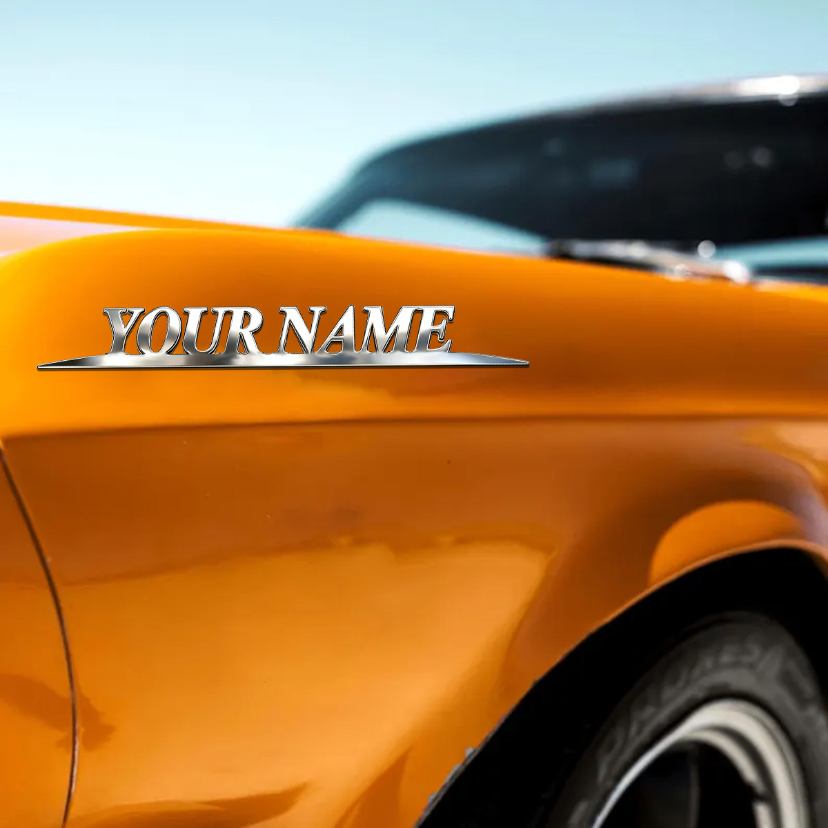 Metal Trendy YOUR NAME Sticker - Car Accessories Sticker recension och pris