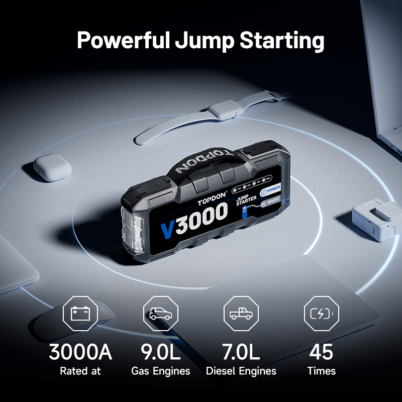 TOPDON V3000 3000A PD60W Bi-Di - Portable Jump Starter recension och pris