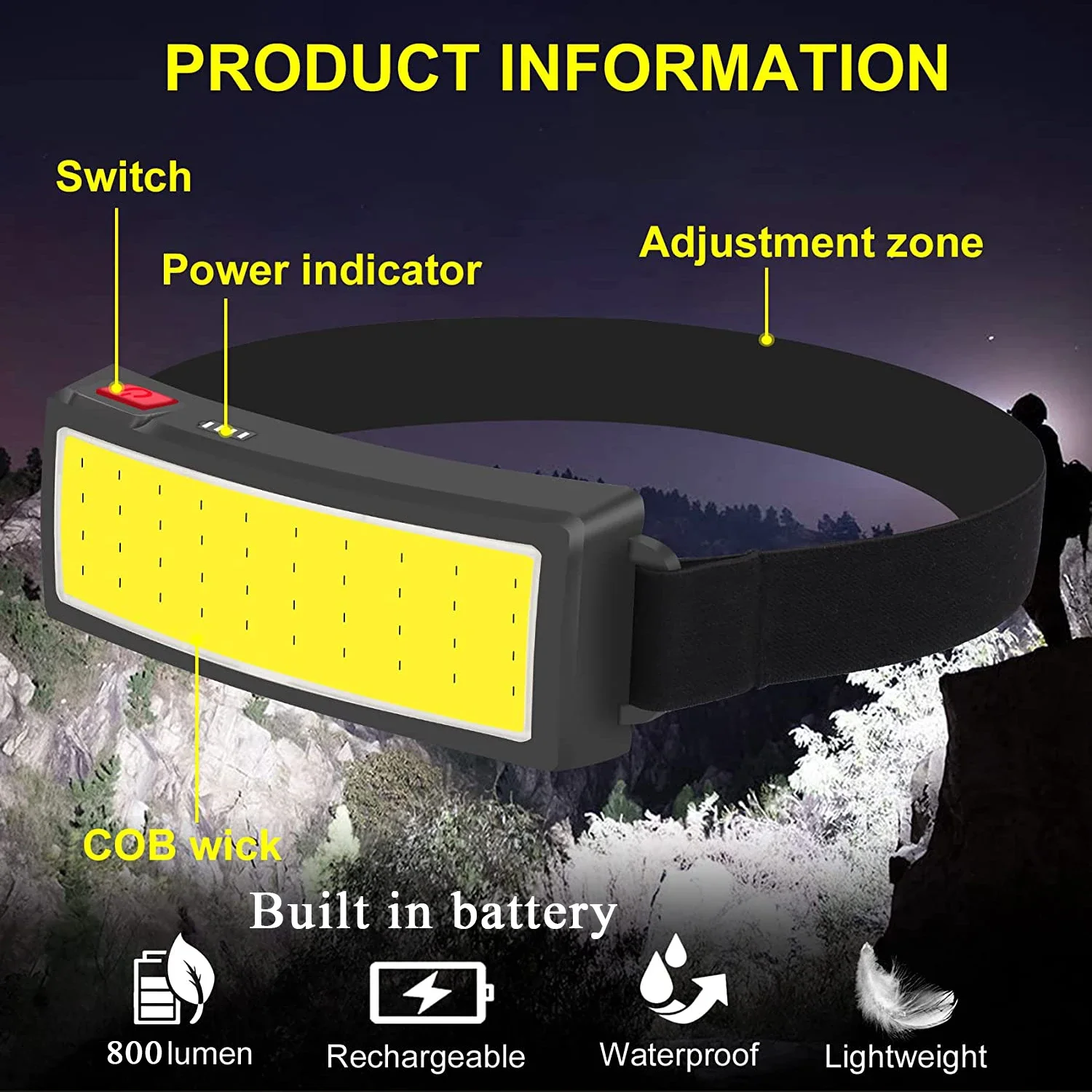COB Portable LED Headlights Ou - Led Headlight Bulbs recension och pris