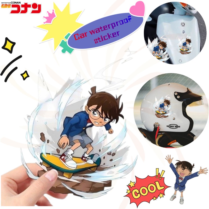 Detective Conan Cartoon Skateb - Car Accessories Sticker recension och pris