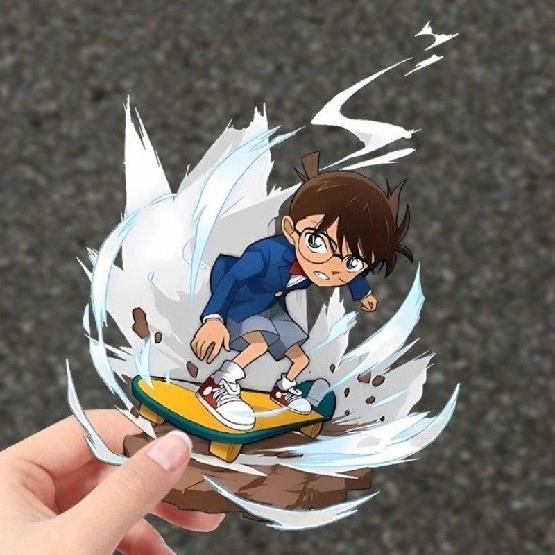 Detective Conan Cartoon Skateb - Car Accessories Sticker recension och pris