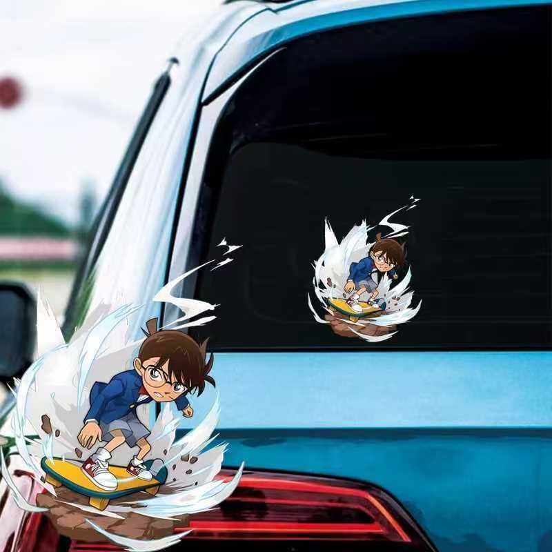 Detective Conan Cartoon Skateb - Car Accessories Sticker recension och pris