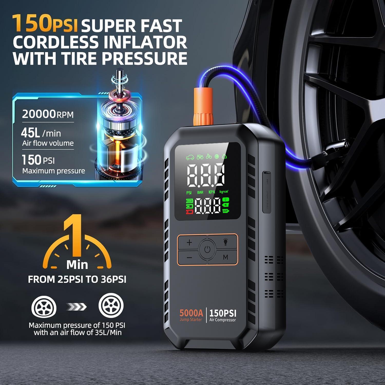 5000A Car Battery Jump Starter - Portable Jump Starter recension och pris