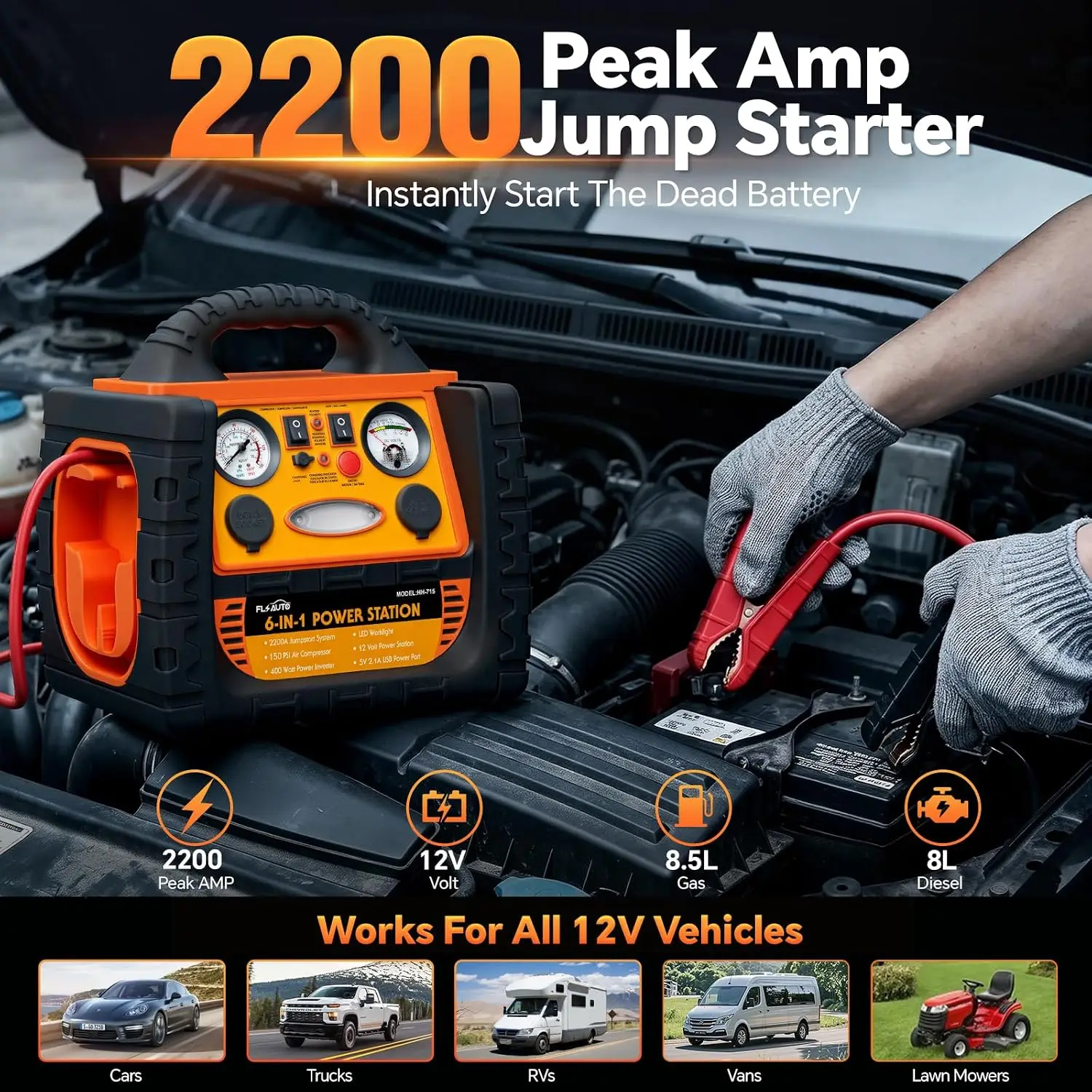 Portable Jump Starter with Air - Portable Jump Starter recension och pris