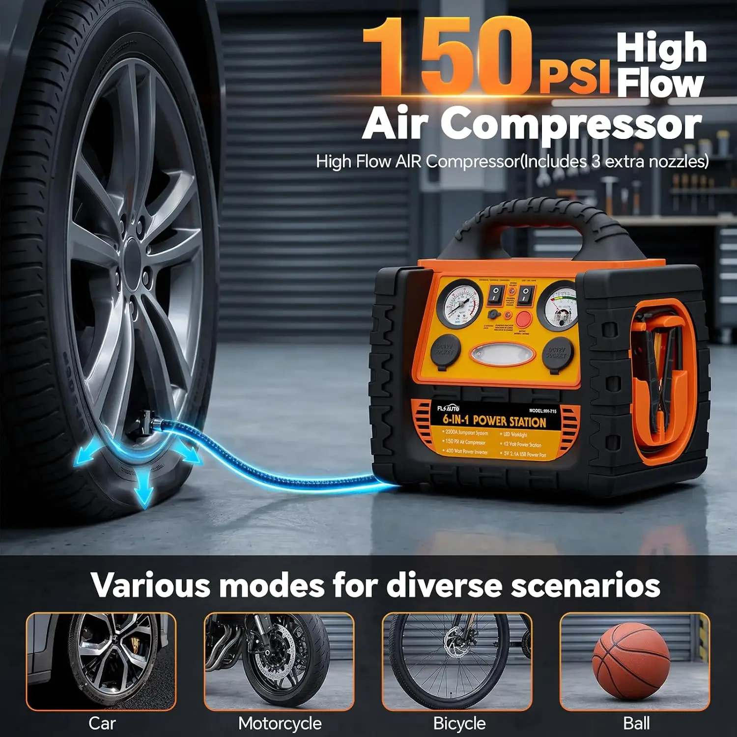 Portable Jump Starter with Air - Portable Jump Starter recension och pris