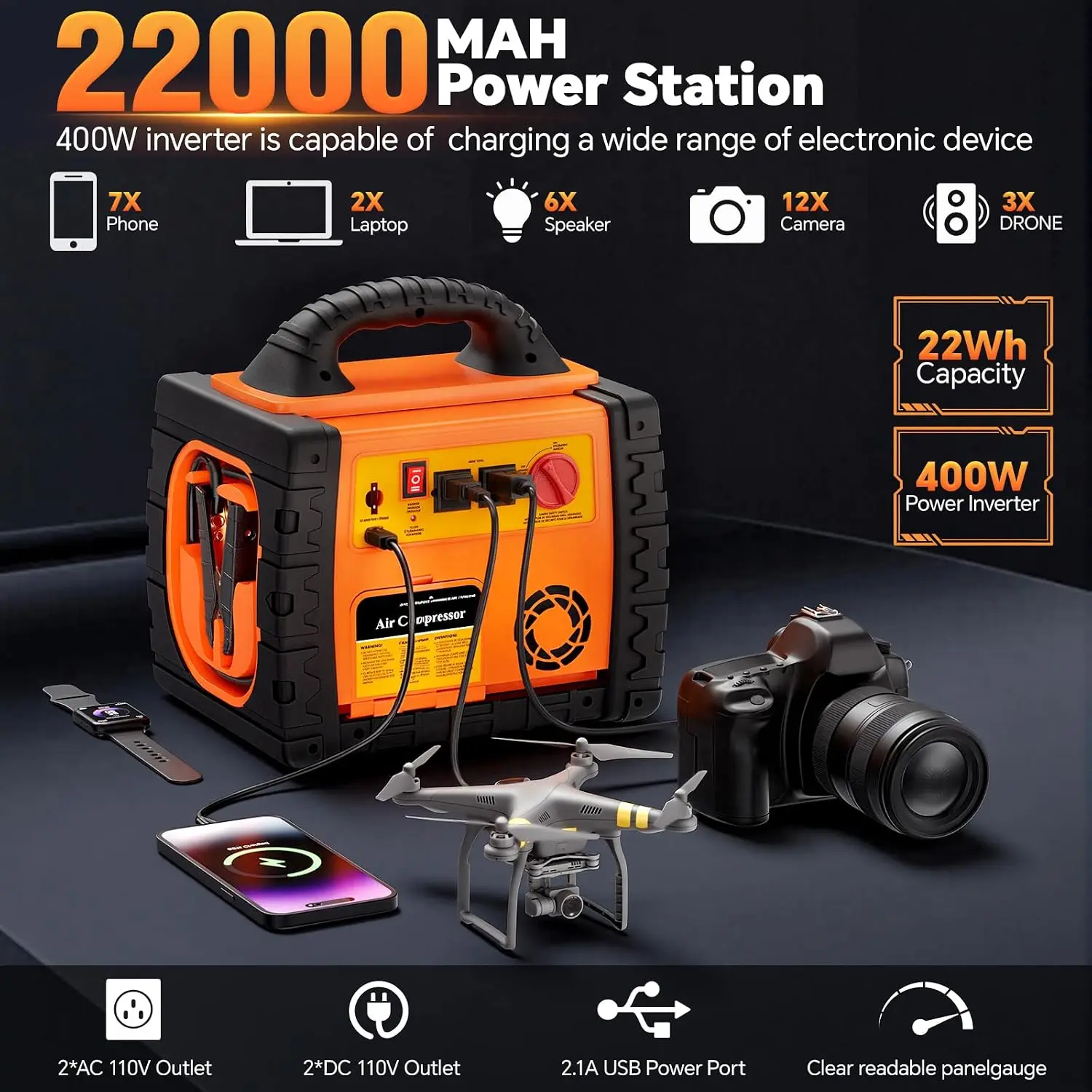 Portable Jump Starter with Air - Portable Jump Starter recension och pris